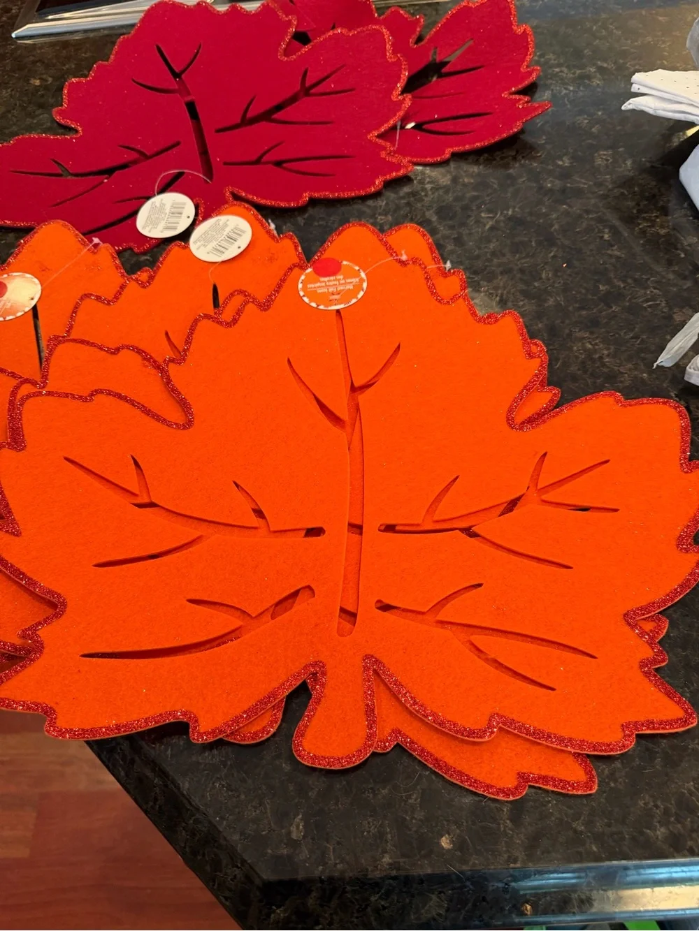 Thankful & Blessed Pumpkin Wall Sign - Orange, table cloth, falls leaves 🍁